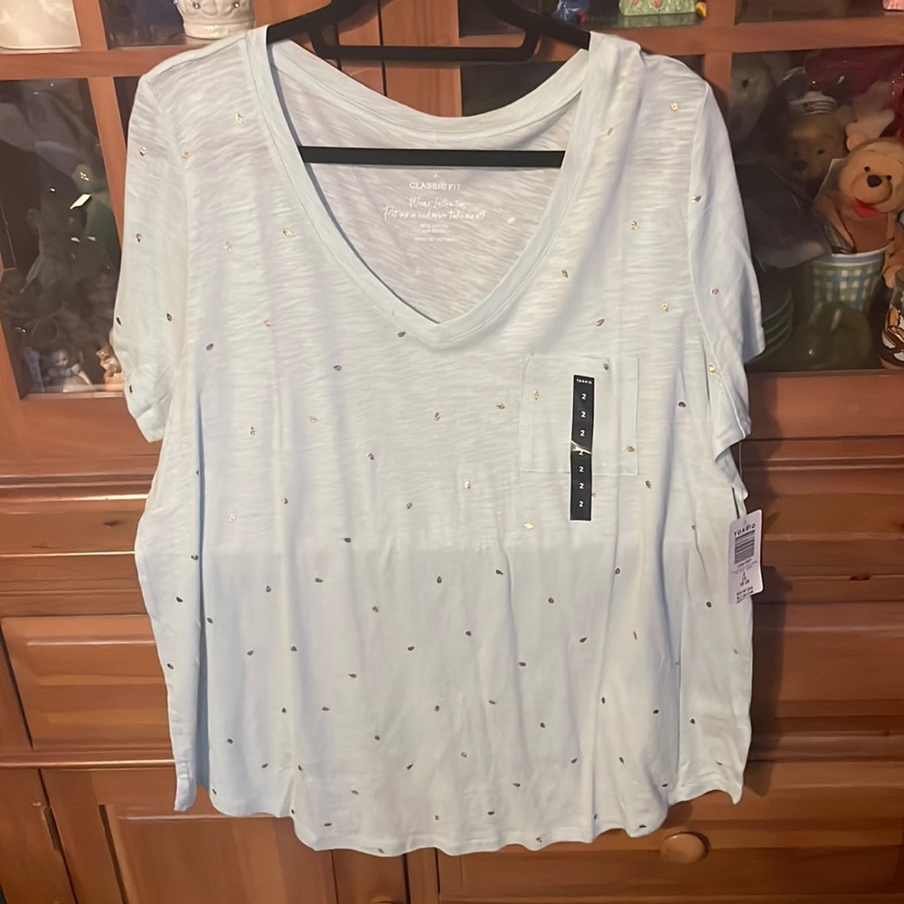 Torrid mint green with gold dots T-shirt